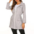 DAMEN LANGE REGENJACKE MIT PRAKTISCHER KAPUZE